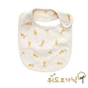 위드오가닉 오가닉 신생아 턱받이 아기기린