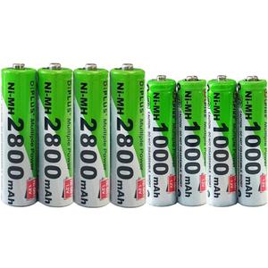 DiPLUS 니켈수소 충전지 4알 AA AAA 건전지 충전기 장난감 충전건전지 배터리