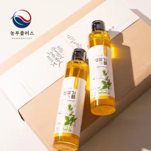 농부플러스 국산 냉압착 생들기름 180ml 2병 선물세트