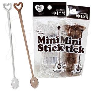 하니 미니 스틱 20P 13cm 하트 커피 스틱 차 스푼 용 티타임 카페