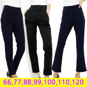 국산 여성 강연 9부바지(66~120까지) 빅사이즈 스키니 부츠컷 세미 나팔 배기팬츠 슬랙스 엄마바지