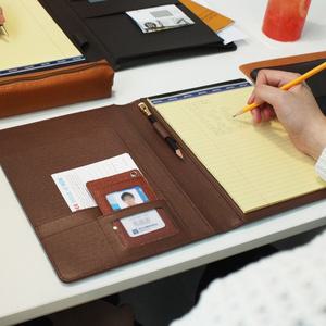 무료배송 아인텍 고급형 B5 가죽 레포트패드 2단형 + 메모패드 증정