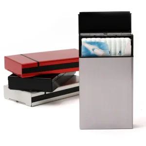 (특허등록)원타임 반자동 슬림형 에쎄담배케이스 담뱃갑통째 메탈 일반 담배케이스