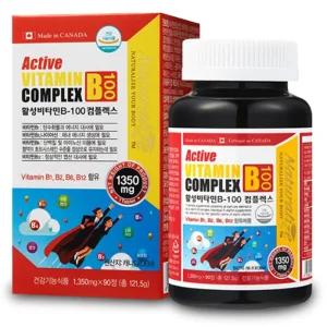 네추럴라이즈 액티브 활력 비타민B 컴플렉스 1300mg 90정 활성