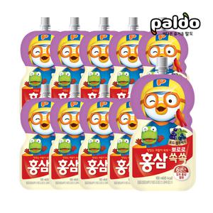 팔도 뽀로로 홍삼쏙쏙 포도 블루베리 100ml 10개