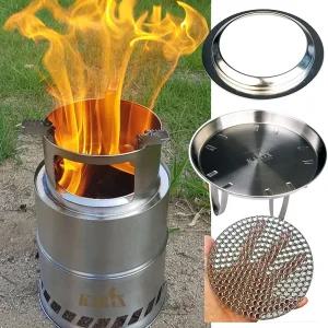 카릭스 로켓 우드 스토브 20 대형 국산재받침 포함 풀세트 불멍 로케트 펠렛 이중연소 캠핑 화로대