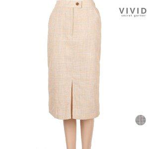 [비비드시크릿가너][VIVID SG] 앞트임 글랜체크 스커트 VS022032