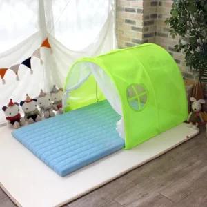 키즈돔 매쉬 2단 싱글침대-그린   플레이텐트   아동침대   인디언텐트