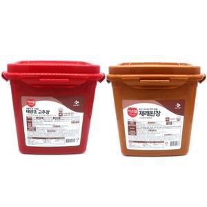 CJ 이츠웰 태양초 고추장 6.5kg+이츠웰 재래된장 6.5kg