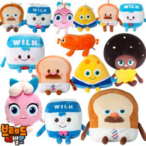 브레드이발소인형 윌크 브레드 소시지 치즈 마카롱 엉덩이탐정 인형 가방고리 애착 캐릭터