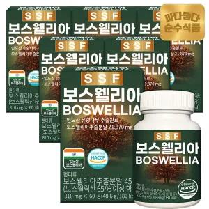 순수식품 보스웰리아 보스웰릭산65% 6박스(360정) 12개월분 / 칼슘 마그네슘 강황 상어연골