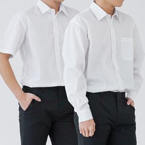 남성 긴팔 반팔 기본 화이트 정장 와이셔츠