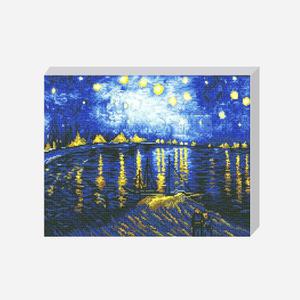 DIY 보석십자수 세트 아를 별이빛나는밤에 40x50cm 명화 캔퍼스 액자형 비즈