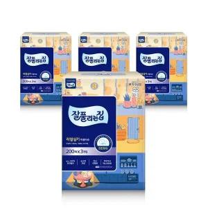 잘풀리는집 리얼실키 천연펄프 미용티슈 200매 3입 X 4팩(12입)