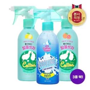 온더바디 코튼풋 발을씻자 풋샴푸 385ml x 3개 [3종 택1]