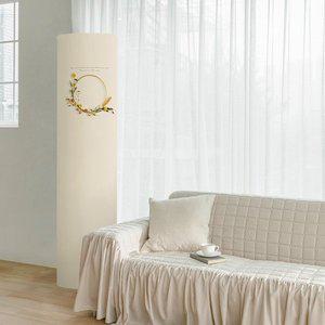 [라이크홈]프리미엄 스판 가든데코 스탠드형 에어컨커버 삼성무풍3구(38x195) 노티드/칸타빌레