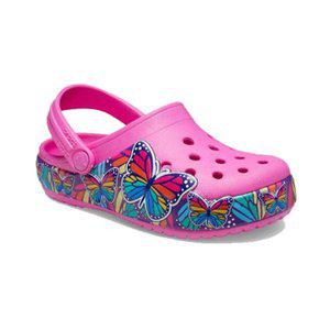 [크록스] 키즈  펀랩 멀티 버터플라이 밴드 라이트 클로그 아동 샌들 슬리퍼 206158-6QQ