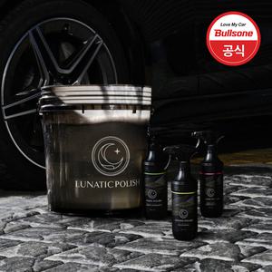 [불스원] 루나틱폴리시 세차 4종 세트 (버킷/루나왁스/휠&타이어/카샴푸)