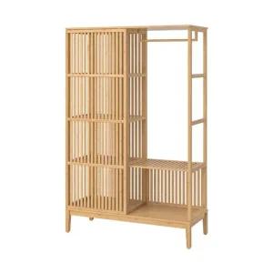 이케아 NORDKISA 노르드키사 오픈형 옷장+미닫이도어 수납장 드레스룸 침실 수납장