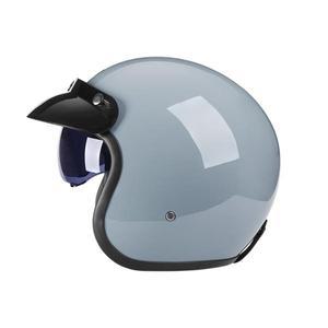 오픈 페이스 오토바이 헬멧 레트로 빈티지 Casque 모페드 베스파 rbike 제트 파일럿, 남녀 공용, 그레이