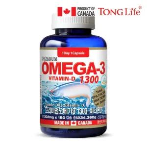 통라이프-프리미엄 오메가3 1300+비타민D-6개월분-1병