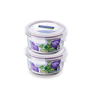 글라스락 퍼플에디션, 원형, 400ml, 2개