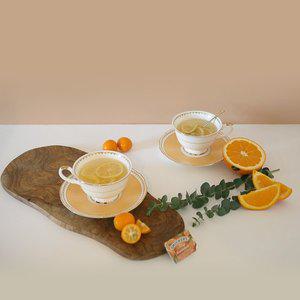 [한국도자기] 로얄 스위트오렌지 커피잔 2인 세트