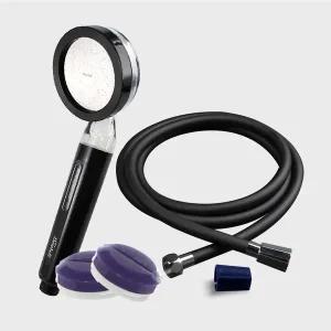 [듀벨][12% 쿠폰] 와이즈아이 비타민 샤워기 블랙 + 컬러호스 세트 라벤더 가든향