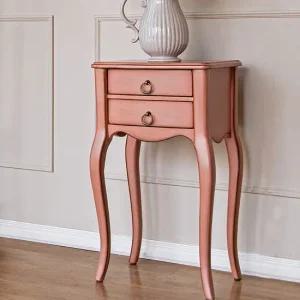 파넬 침대협탁 엔틱핑크