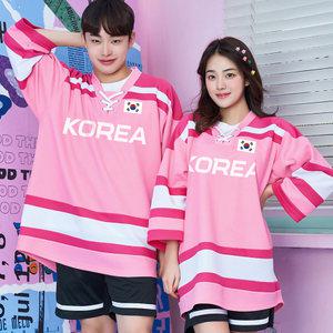 아이스 하키반티 핑크티 체육대회 졸업사진 스포츠 반티