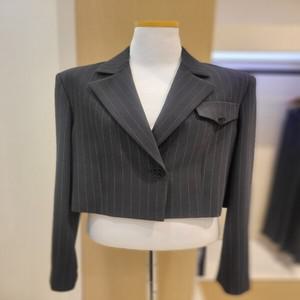 [케네스레이디](E363) 트레블럿 원버튼 크롭 자켓 EWJKNC4100