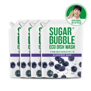 슈가버블 주방세제 블루베리드롭 리필1.2Lx4개
