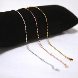 써지컬스틸 심플군번체인 팔찌 실버 로즈골드