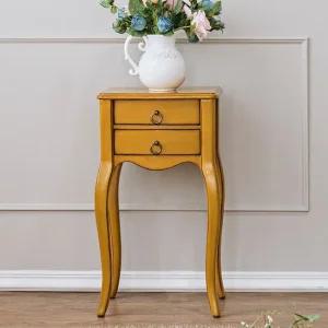 파넬 침대협탁 엔틱옐로우