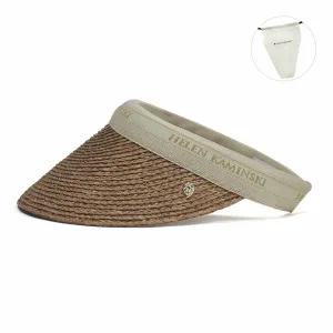 헬렌카민스키 비앙카 바이저 햇 라피아 햇 썬캡 누가 내추럴로고 BIANCA-NN261