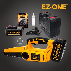 이지-원 충전 미니 체인톱 8인치 NSK208CS 풀셋트 배터리2개+전용케이스+전용체인날 전동 가지치기 전지무선 충전톱 한손톱 기계톱 가지치기 나무베기 벌목 과수원