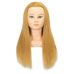 비너스가발 100%인모 22인치 상반신 대회작품용 통가발 드라이 아이롱 업스타일 금발