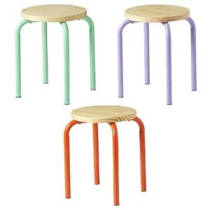 이케아 DOMSTEN 돔스텐 소나무 스툴 보조의자 화장대의자 간이의자 식탁의자 원형스툴 원목스툴