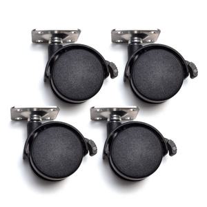 두일 브레이크 가구바퀴 4개 가구 의자 캐스타 소형 책상바퀴 캐스터 무소음