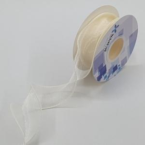 공예리본 꽃다발 선물포장 오간디 펄리본끈 아이보리