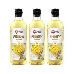 백설 카놀라유 900ml x3개