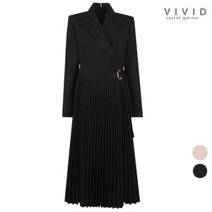 [비비드 시크릿가너]여성 모던 벨트장식 정장 원피스