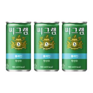 씨그램 플레인 190ml/ 40캔 탄산수