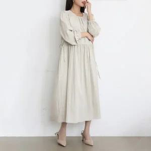 [하프클럽/]빅사이즈 402 옆리본셔링플레어원피스 DLYQ564