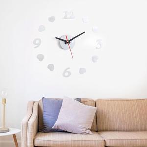 [OFLMNOP7]DIY 하트링 붙이는 벽시계실버