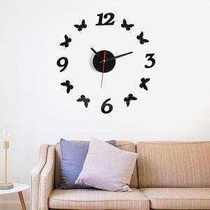 [OFLMNOP9]DIY 나비정원 붙이는 벽시계블랙