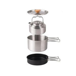 캠핑 커플 포트 304 스텐 냄비 코펠세트 1인용 2인용