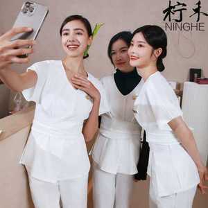 미용 유니폼 피부샵 병원 안내 데스크 에스테틱 피부관리사