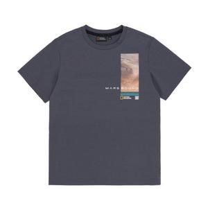 내셔널지오그래픽 키즈 화성 그래픽 기능성 로고 반팔, K222UTS230