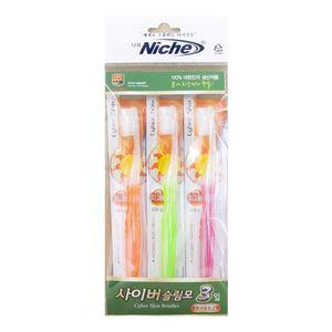 니치 사이버 슬림모 칫솔 3개입 틈새슬림모 WB81B24